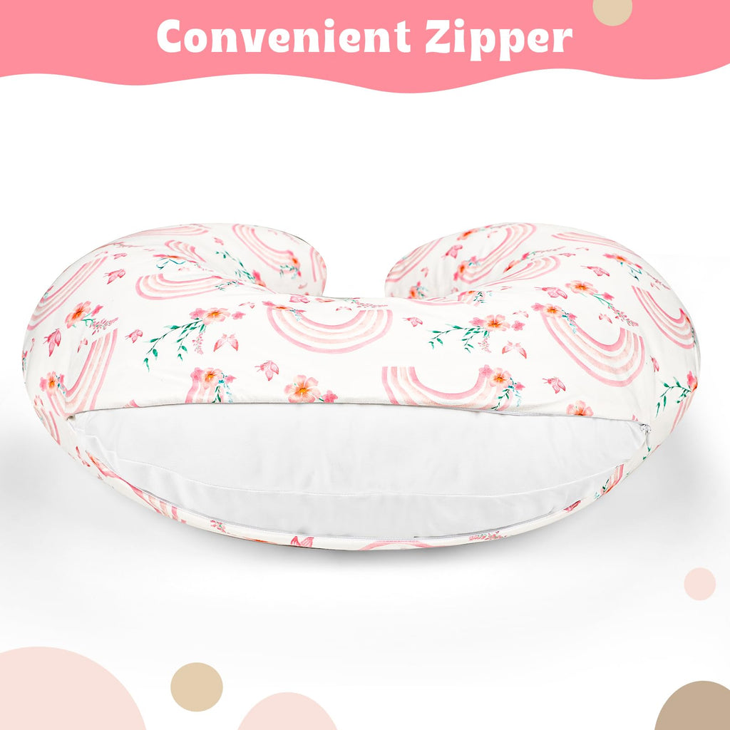 Baby Waterproof Nursing Pillow Cover, Stretchy Nursing Covers for Breastfeeding Pillows, Adorable Infant Feeding