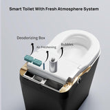 Modern Smart Toilet With Bidet, Auto Open Close, Heated Seat, Automatic Flush, Foam Shield, Warm Water And Dryer