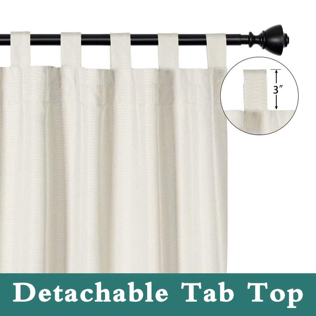 Indoor/Outdoor Curtains Waterproof Tab Top Patio Curtains