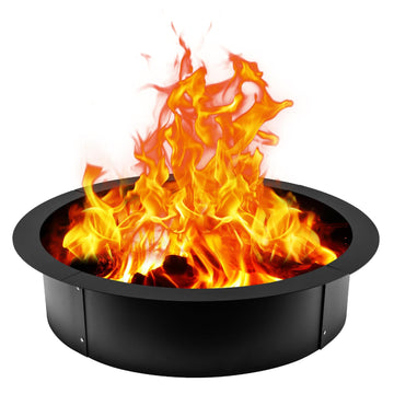 Heavy Duty Steel Fire Ring Insert - Smokeless 36-Inch Outer/30-Inch Inner Diameter Fire Pit Liner for Camping