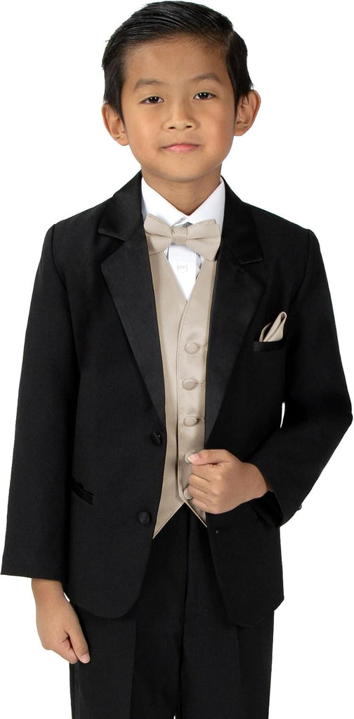 Boys' Piece Satin Tuxedo Vest Set - Weddings, Prom, and Quinceañera Chambelán