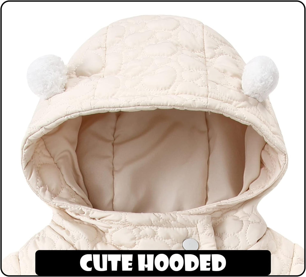 Toddler Snowsuit Baby Winter Clothes Hoodie Fleece Snow Wear Suit