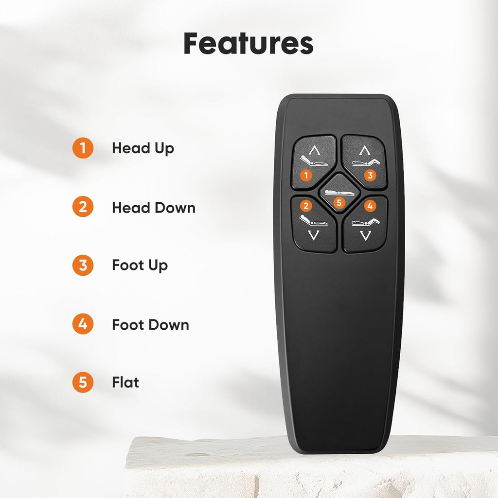 Full Adjustable Bed Frame, Electric Base, USB, Zero Gravity