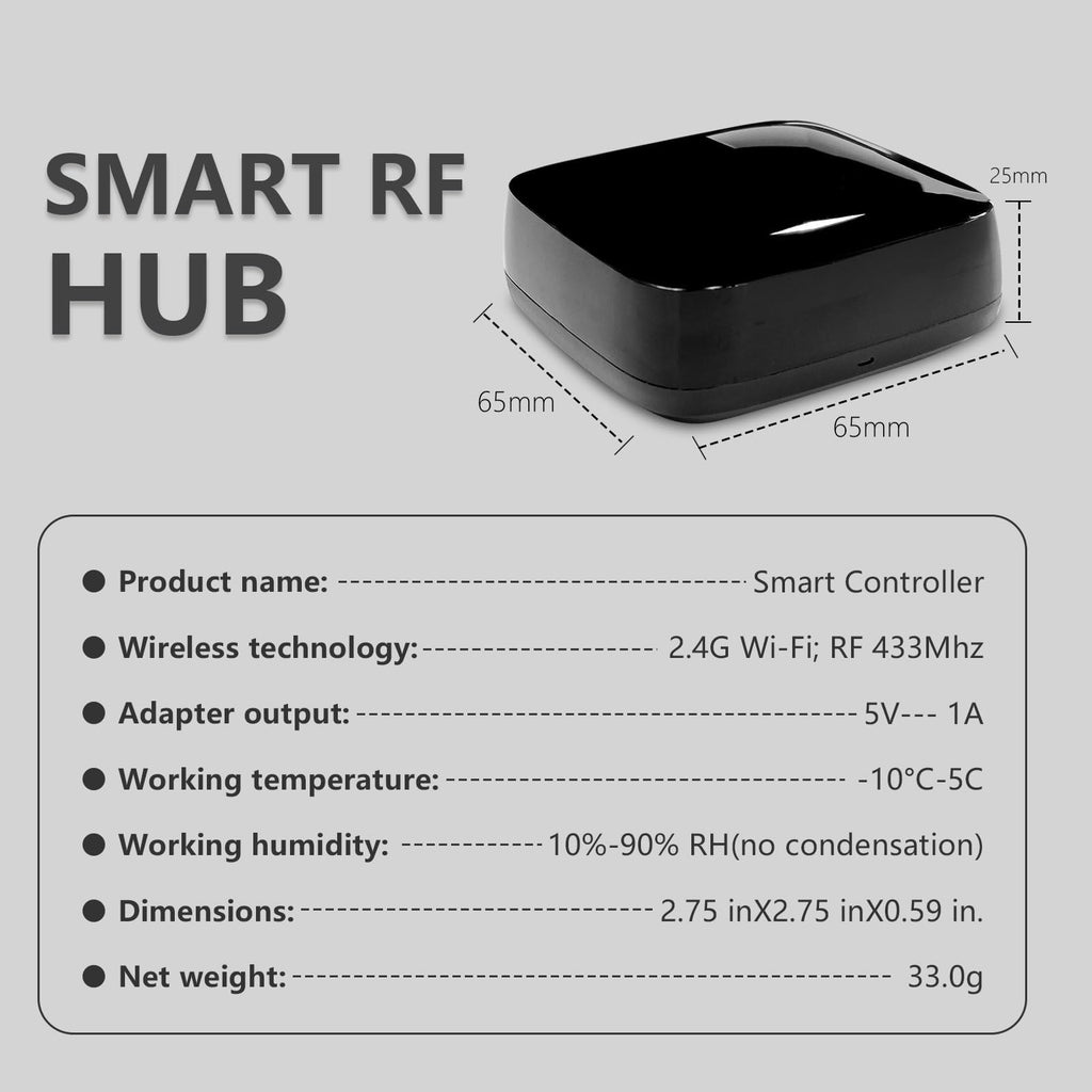 Smart HUB Blinds Remote Control Center Electric Roller Blind Accessories Support Connection with Tuya, Life APP