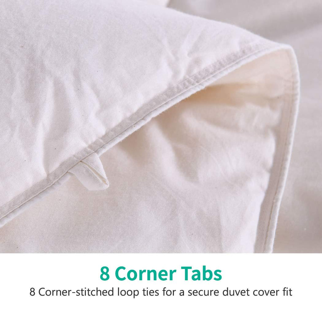 Oversized King Down Feather Fibers Comforter, Fluffy Duvet Insert