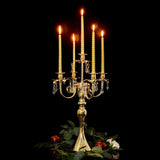 20.3'' Tall 5 Arm Candelabra Centerpiece for Table, Metal Elegant Candle Holder, Retro Candlestick Table Centerpieces