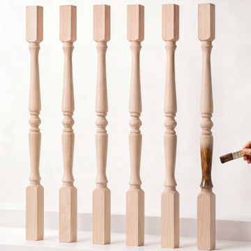 6 Pack 37.4" Wooden Baluster Spindles Wood Stair Balusters