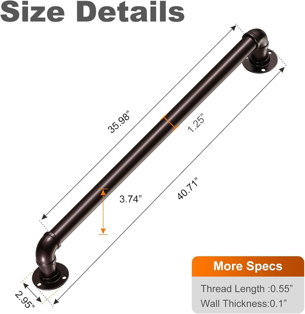 Staircase Handrails, Wall Hand Railing, Bronze, 3FT