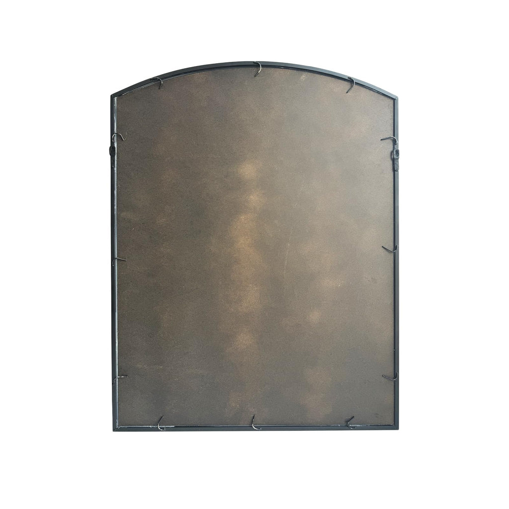 Black Window Pane Mirror, Farmhouse Arched Grid Mirrors for Fireplace/Entryway/Hallway/Living Room 28"X36"