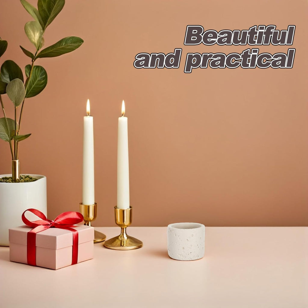 Concrete Match Jar for Fire Pit - Modern Candles Matchstick Organizer - Empty Minimalist Match Holder for Party