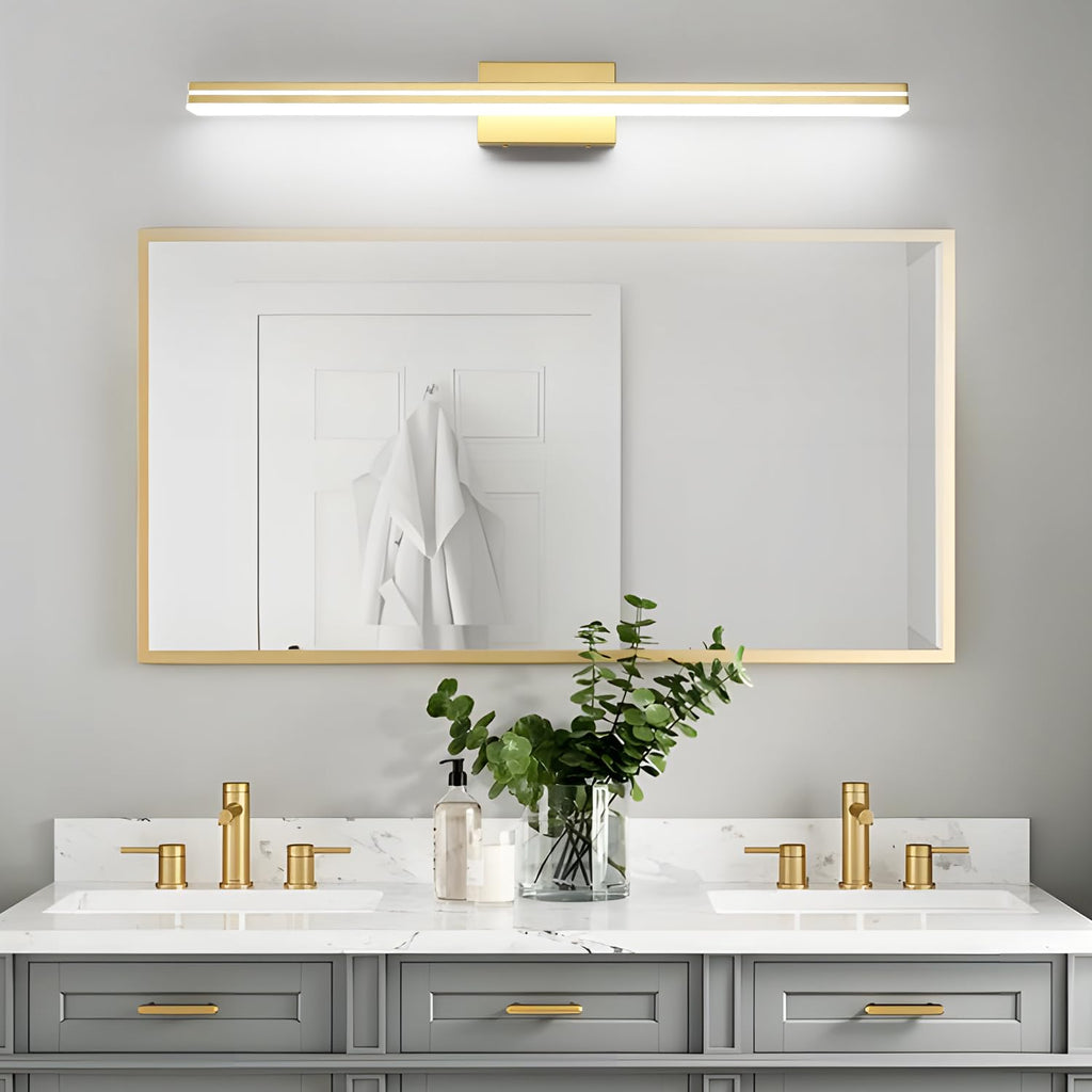 40-Inch LED Modern Bathroom Vanity Light Bar, Gold Modern Acrylic Bathroom Wall Lighting Fixtures Over Mirror (Cool