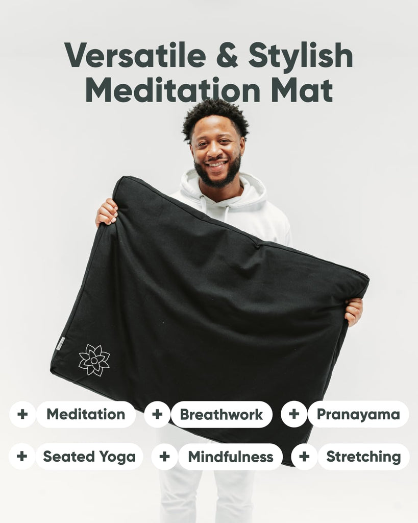 Zabuton Meditation Mat - Cotton Filled Yoga and Meditation Pad - Zabuton Meditation Cushion for Kneeling and Sitting