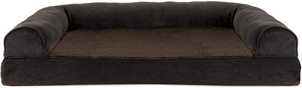 Orthopedic Dog Bed for Large/Medium Dogs w/ Removable Bolsters & Washable Cover, For Dogs Up to 55 lbs - Sherpa &