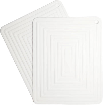 Silicone Trivets Mats Set, Trivet for Hot Dishes, Trivets for Hot Pots and Pans, White Silicone Pads, Multi-Purpose - Set of 2