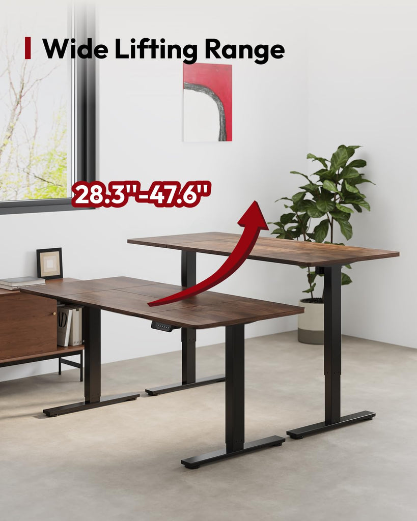 Dual Motor 79''x 32'' Large Height Adjustable Standing Desk