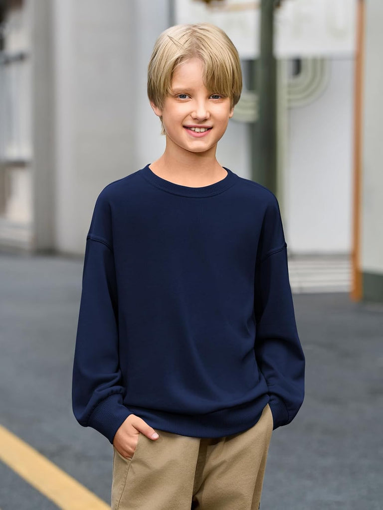 Boys Sweatshirts Kids Fashion Long Sleeve Crewneck Pullover