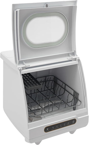 Countertop Dishwasher, 800W 110V Mini Dishwasher Low Noise Portable Dish Washer With 5intelligent Wa
