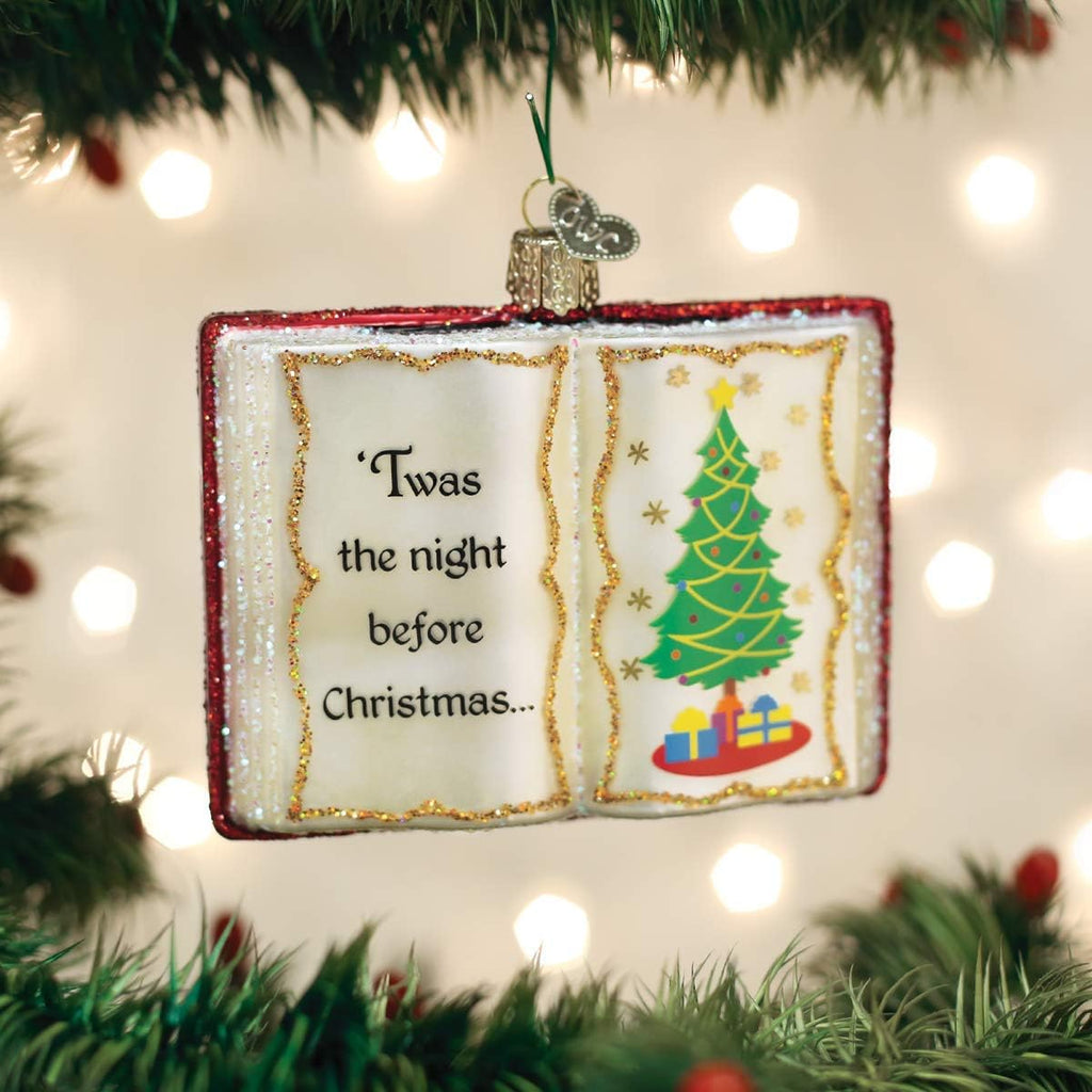 The Night Before Christmas Glass Blown Ornament for Christmas Tree, Handcrafted Holiday Decoration, Holiday Collection