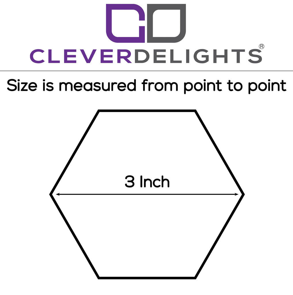3" Hexagon Glass Tiles - 25 Pack - Clear
