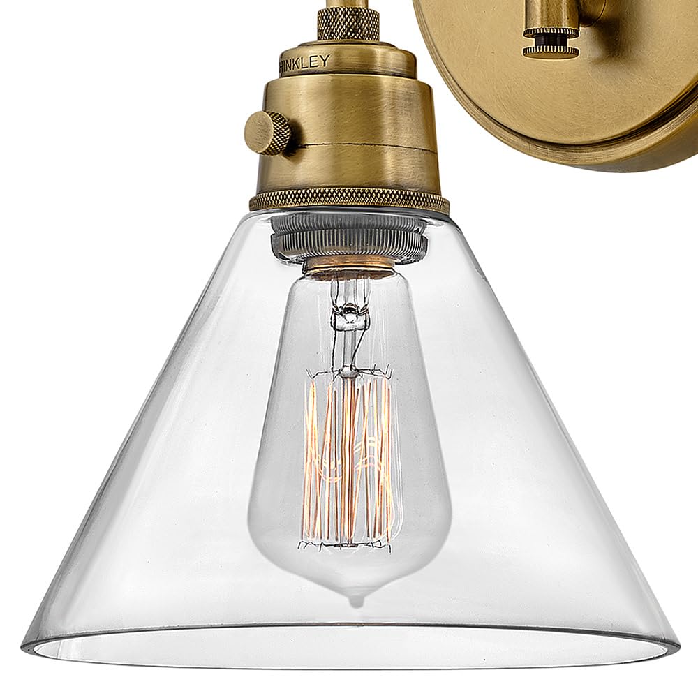 Arti Medium Short Swing Arm Single Light Sconce, Heritage Brass
