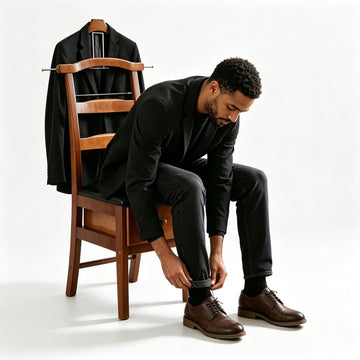 Wooden Valet Chair, Suit Valet Chair with Hanger Rack & Storage Drawer