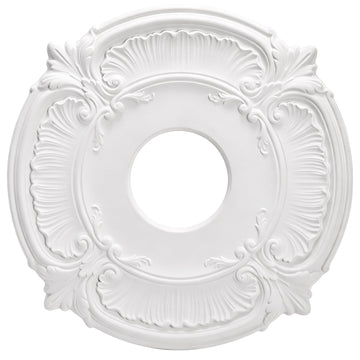 PU Ceiling Medallion, 13"OD x 3.4"ID x 0.8"P Round Home Lighting