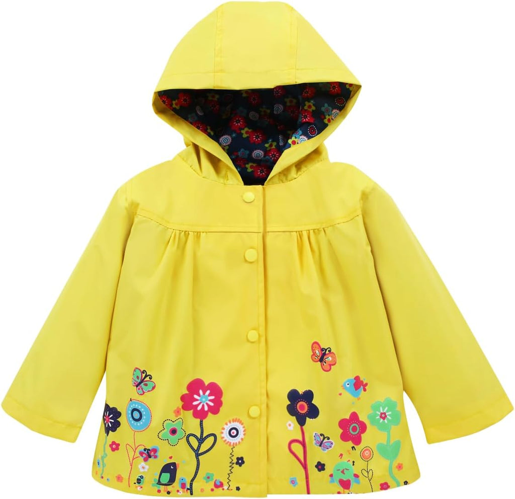 Toddler Girls Raincoat Waterproof Rain Jacket toddler Hooded Pants Suit