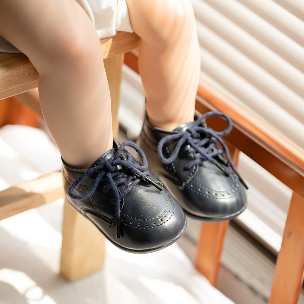 Infant Baby Boy Oxford Shoes PU Leather Loafers Rubber and Soft Sole Wedding Dress Shoes Toddler Girl Baby Walking