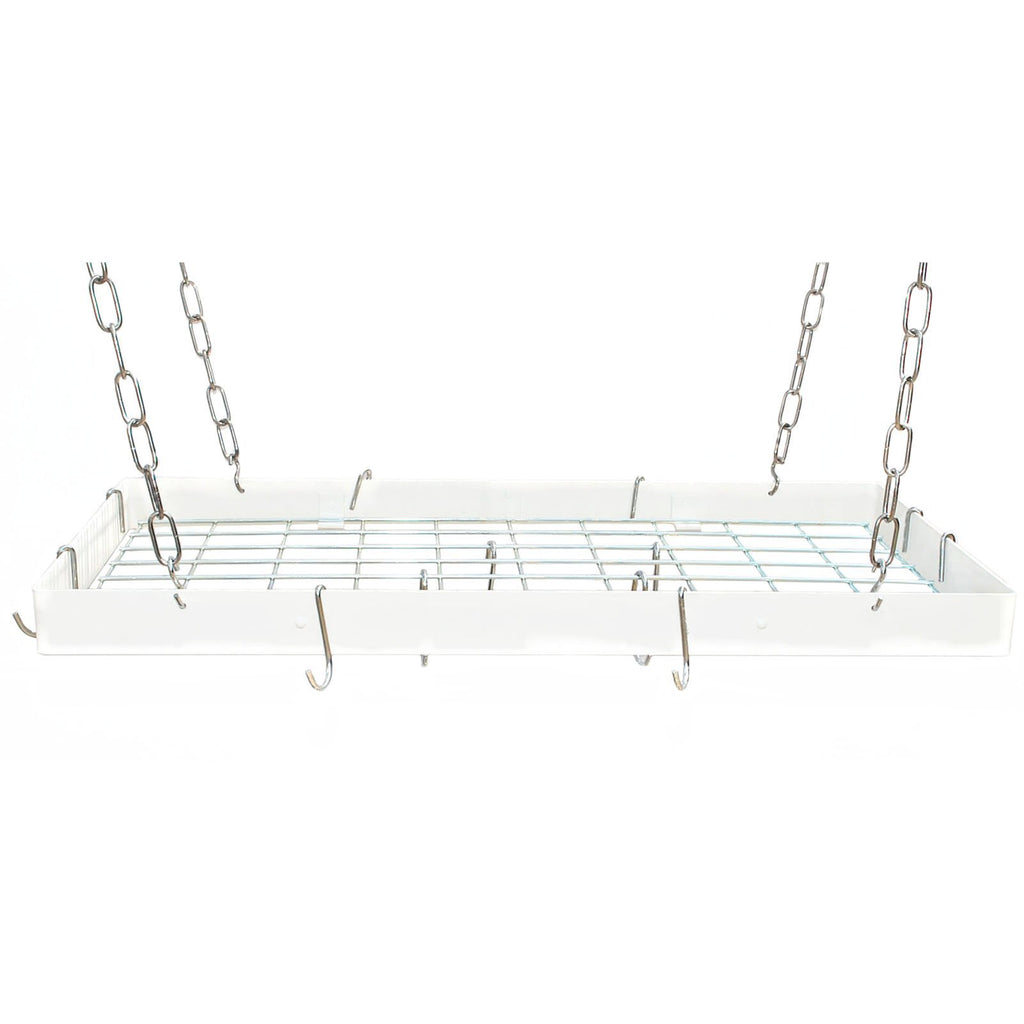 Rectangle Pot Rack - Hammered Copper with Black Grid