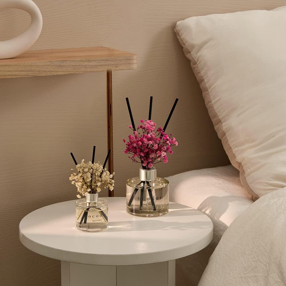 Flower Reed Diffuser Set / 6.7oz / Garden Lavender/Scent Diffuser with Sticks Home Fragrance Oil Reed