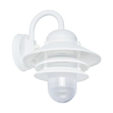 Nautical Outdoor Wall Light, White Finish, 13" x 10", UL Listed