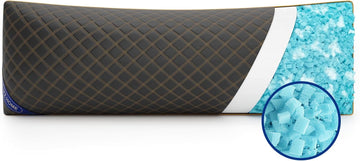 Long Body Pillow for Adults - Firm Body Pillow Insert with Shredded Blue Memory Foam, Adjustable Height, Soft Support
