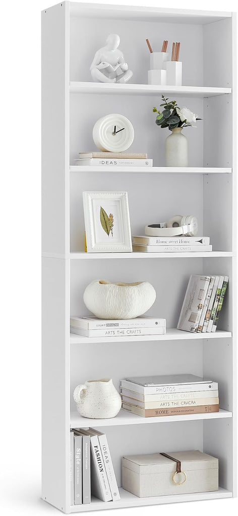 Bookshelf, 6-Tier Bookcase, Book Shelf, Open Storage Shelf, 9.4 x 23.6 x 63.3 Inches, Dinning Room