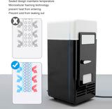 Mini USB Fridge Cooler Beverage Drink Cans Cooler Warmer Refrigerator for Laptop Bedroom, Portable Cold Fridge for