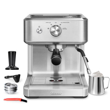 Commercial Espresso Machine|PID&NTC Temp Control with Steam Wand