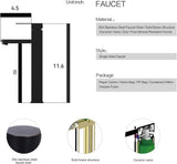 Ceramic Bathroom Sink, Black and White 19" x 15" Above Counter Porcelain Vessel Sink with Black Faucet and Pop up