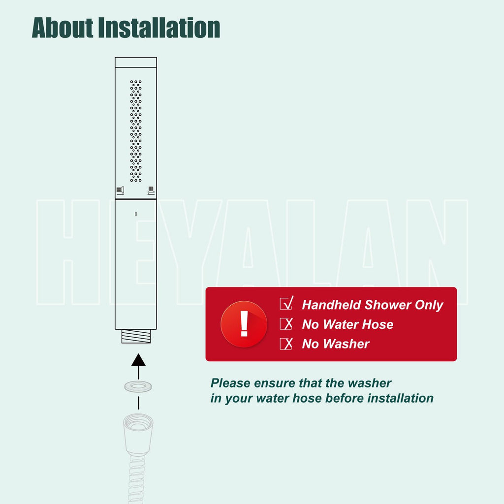 Dual-Function Handheld Shower Wand with Strong Flow, Matte Black