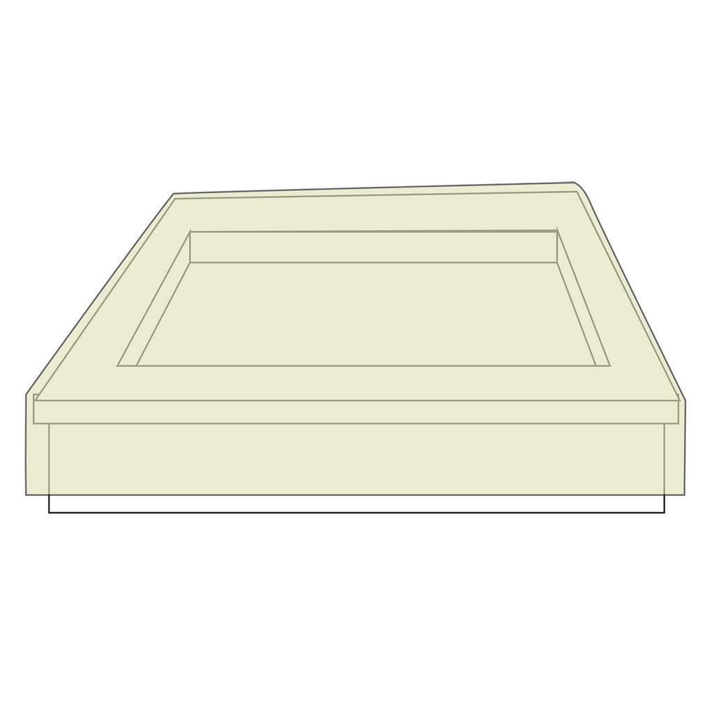 44" Square Weather-Resistant Fire Pit Cover with Adjustable Hook and Loop Fasteners, Outdoor Heavy-Duty Firepit Cover