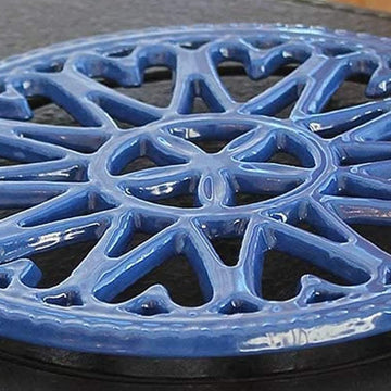 Sunburst, Attractive Design Round woodstove Tabletop Cast Iron Trivet Countertop Or Dining Table, 7"