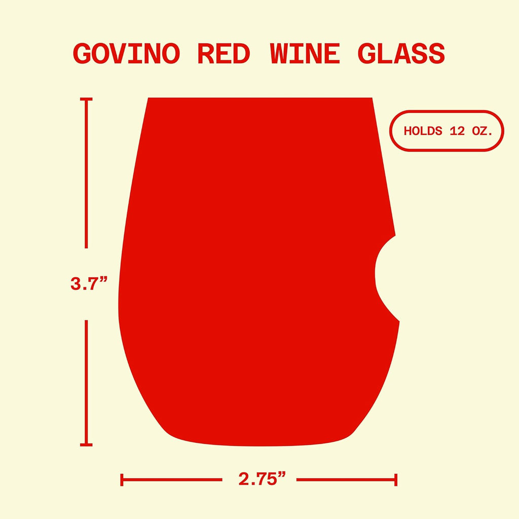 Unbreakable Plastic Wine Glasses - Stemless Shatterproof Tritan Glassware, Fancy Cups That Look Like Glass, 16oz, Set