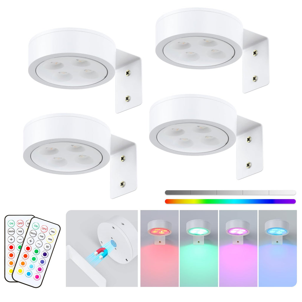 Picture Light Battery Operated with Remote,13 Color Dimmable and Timer Painting Light, Art Display Light