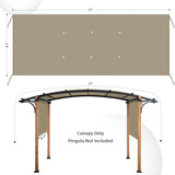 Universal Canopy Cover Replacement for 17x6.8 Ft Outdoor Per - Image 2
