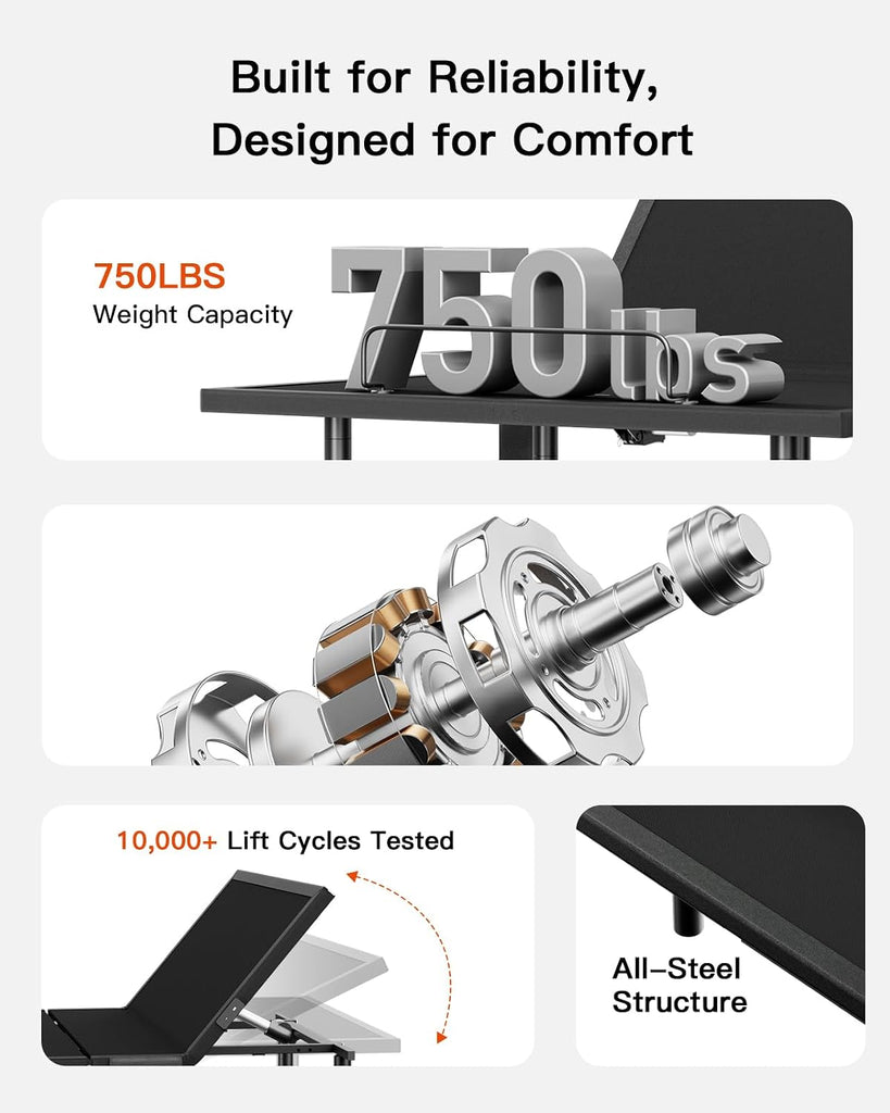 Amada Queen Adjustable Bed Frame with Head & Foot Incline & Wireless Remote, Zero Gravity, Electric Base with 4 Leg