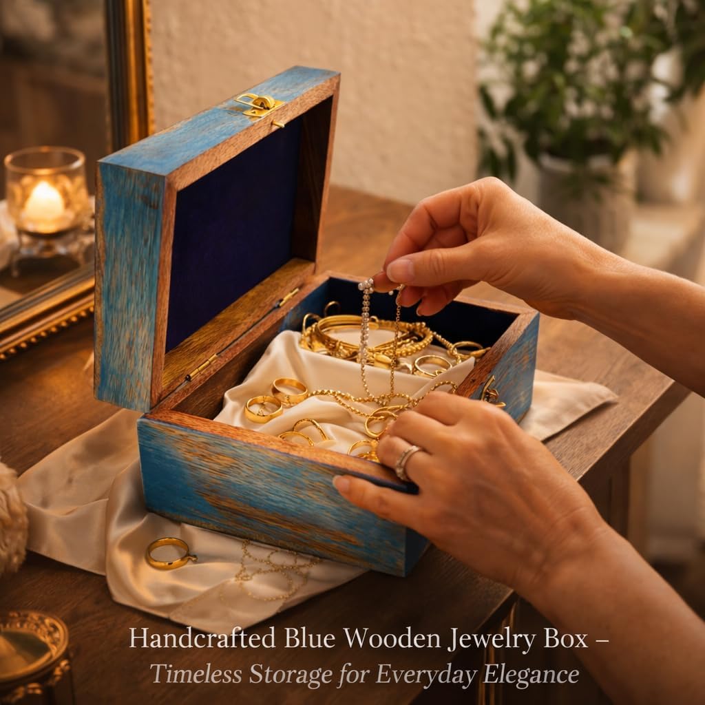 Handmade Wooden Tree of Life Keepsake Box - Rustic Jewelry & Trinket Organizer for Men & Women | Vintage Storage Box