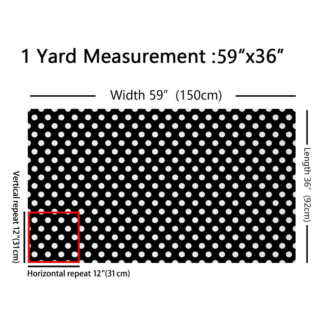 Cute Polka Dot Fabric by The Yard Black White Upholstery Fabric Geometric Plaid Waterproof Indoor Outdoor Decor for