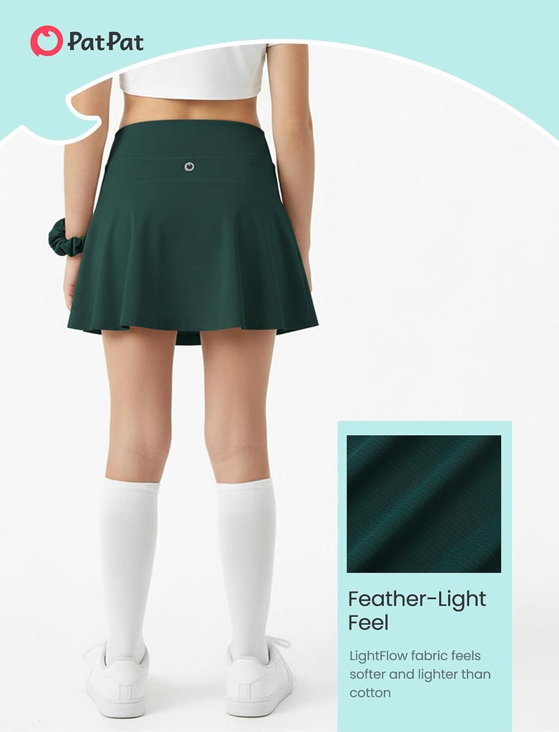Girls Tennis Skirt Athletic Skort with Shorts & Pocket