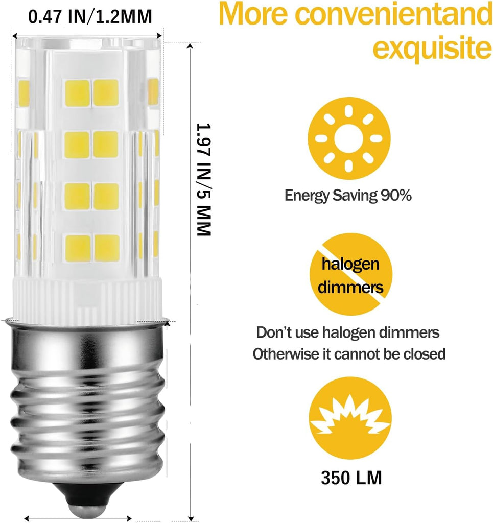 E17 LED Microwave range hood over the stove bulb Equivalent to 40W halogen lamp replacement