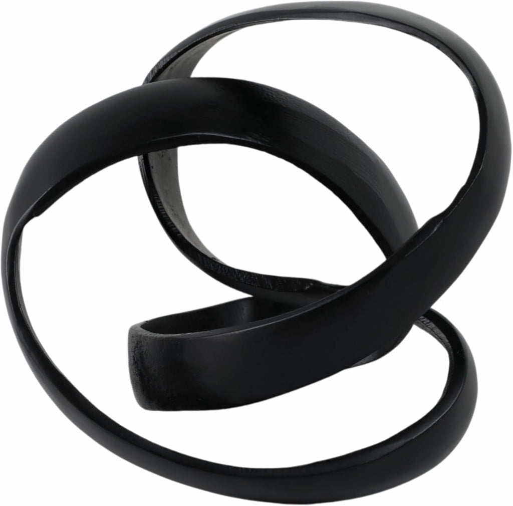 Metal Decorative Object - Minimalist Shelves & Coffee Table Decor - Aluminum Knot Sculpture Modern Home Decor - 8" x
