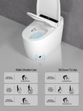 Smart One-Piece Toilet with Built-In Bidet, Built-In Tank, Heated Seat, Warm Water, Air Dryer, Auto Flush, Foot Sensor, Remote Control, LED Display, Soft-Close Lid