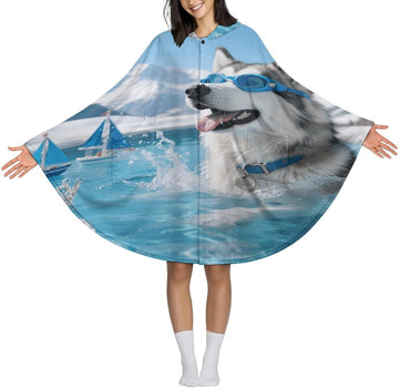 Alaskan Pool Majesty Wearable Blanket Hoodie Flannel Hooded Blanket | Sweatshirt Oversized Cozy Sweater Gift